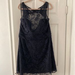 Navy Amsale Bridesmaid Lace Dress. Size 20 (bridal sizing).